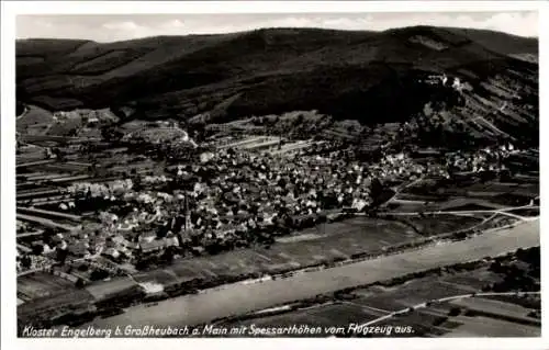 Ak Großheubach am Main Unterfranken, Kloster Engelberg, Fliegeraufnahme