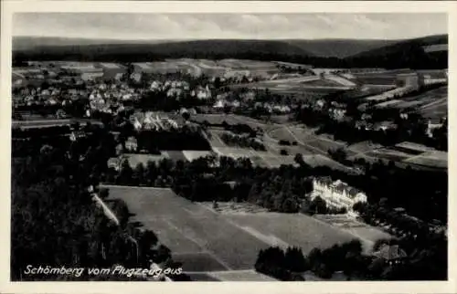 Ak Schömberg bei Balingen Zollernalbkreis, Fliegeraufnahme