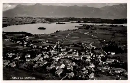 Ak Uffing am Staffelsee, Panorama, Fliegeraufnahme