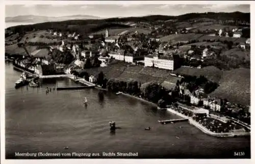 Ak Meersburg am Bodensee, Fliegeraufnahme