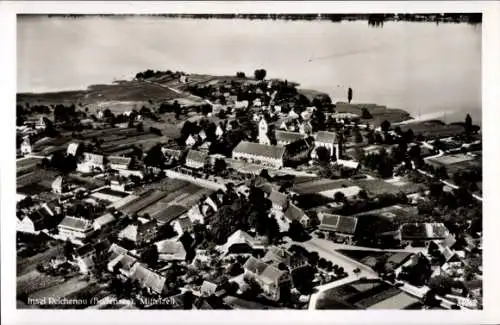 Ak Mittelzell Insel Reichenau im Bodensee, Fliegeraufnahme