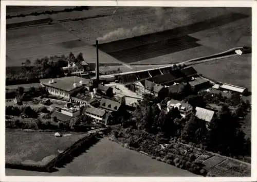 Ak Neukochen Aalen Württemberg, Fliegeraufnahme, Papierfabrik Gebrüder Palm