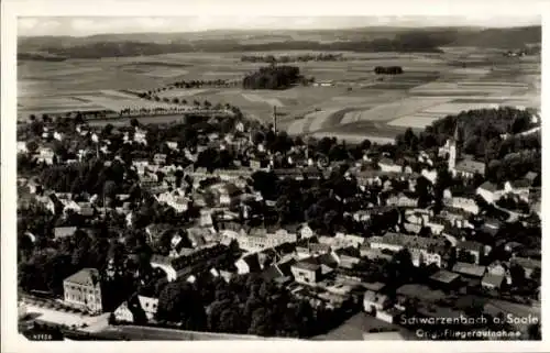 Ak Schwarzenbach an der Saale Oberfranken, Fliegeraufnahme