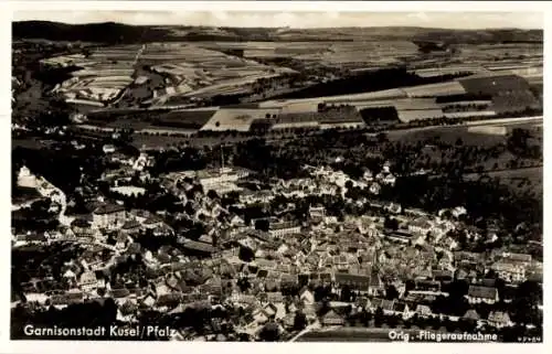 Ak Kusel in der Pfalz, Fliegeraufnahme