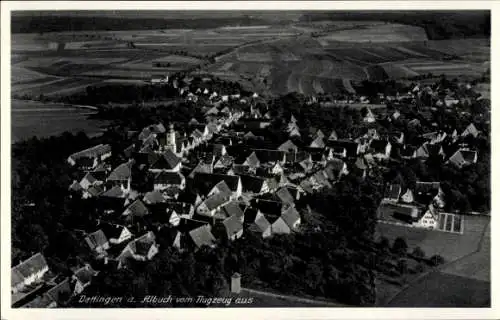 Ak Dettingen am Albuch Gerstetten Württemberg, Fliegeraufnahme