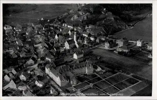 Ak Schelklingen Schwäbische Alb, Fliegeraufnahme, St. Konradihaus