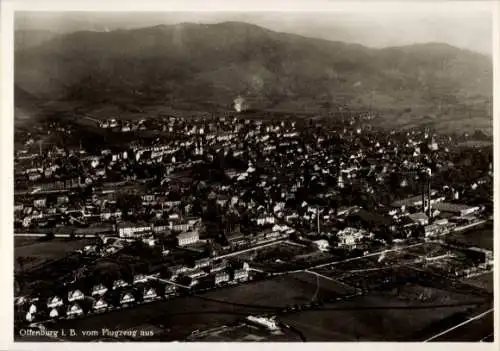 Ak Offenburg in Baden Schwarzwald, Fliegeraufnahme