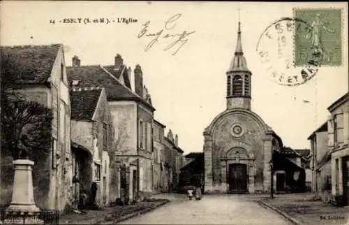 Ak Esbly Seine et Marne, Kirche