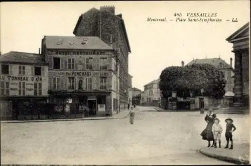 Ak Versailles Yvelines, Montreuil, Place Saint-Symphorien