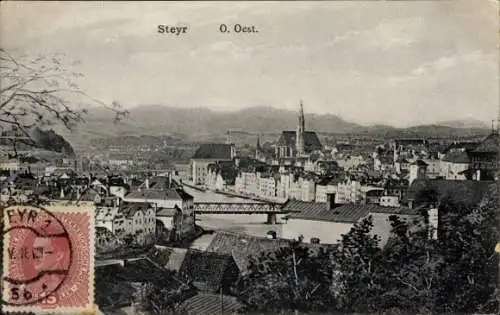Ak Steyr in Oberösterreich, Totalansicht
