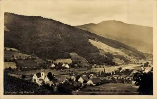 Ak Glottertal, Panorama, Ort, Kirche, Wälder, Kandel
