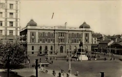 Foto Ak Beograd Belgrad Serbien, Platz der Republik