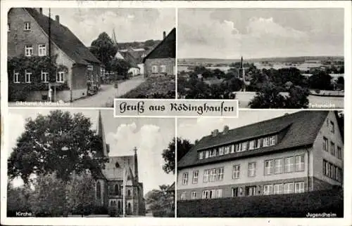 Ak Rödinghausen Westfalen, Jugendheim, Kirche, Bäckerei