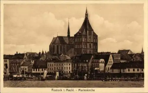 Ak Hansestadt Rostock, Marienkirche