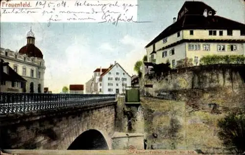 Ak Frauenfeld Kanton Thurgau, Brücke