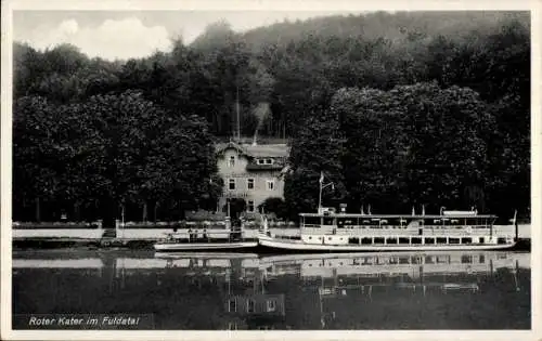 Ak Fuldatal Hessen, Strandgasthaus Roter Kater