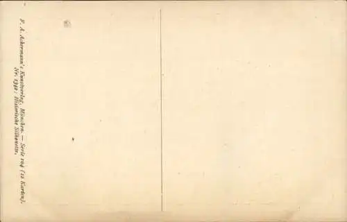 Scherenschnitt Ak Goethes Mutter, Jahr 1805