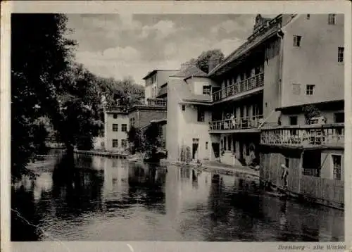 Ak Bydgoszcz Bromberg Westpreußen, Alte Winkel, Häuser am Wasser