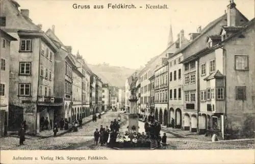 Ak Feldkirch Vorarlberg, Neustadt, Denkmal