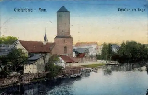 Ak Gryfice Greifenberg Pommern, Rega, Turm