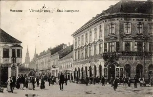 Ak Versecz Vršac Werschetz Serbien, Stadthausgasse