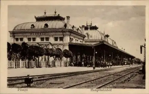 Ak Ploesti Ploiești Rumänien, Hauptbahnhof