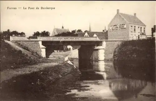 Ak Furnes Veurne Westflandern, Le Pont de Dunkerque