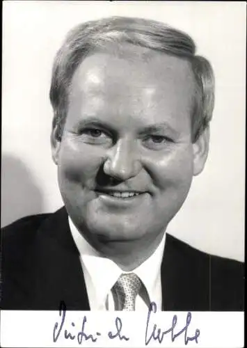 Foto Dietrich Stobbe, ehemaliger Regierender Bürgermeister Berlin, Autogramm