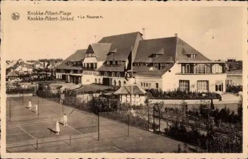 Ak Knokke Knocke Westflandern, Albert-Strand, Tennisspiel