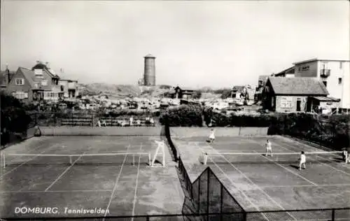 Ak Domburg Veere Zeeland Niederlande, Tennisplätze