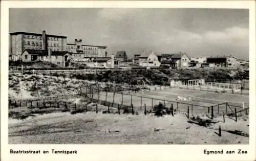 Ak Egmond aan Zee Nordholland Niederlande, Beatrixstraat, Tennispark