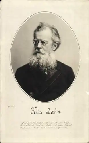 Ak Schriftsteller Felix Dahn, Portrait