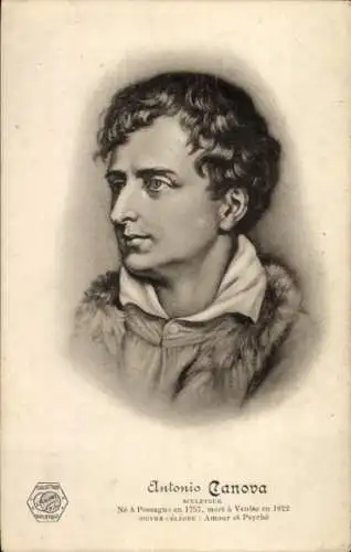 Ak Bildhauer Antonio Canova, Porträt