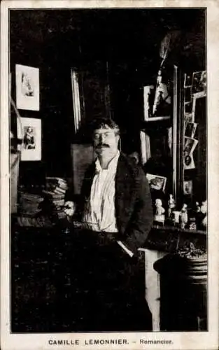 Ak Camille Lemonnier, Schriftsteller