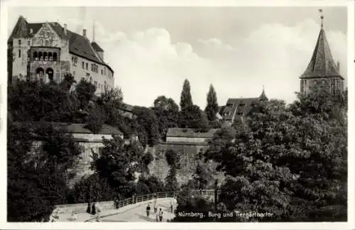 Ak Nürnberg in Mittelfranken, Burg, Tiergärtnertor