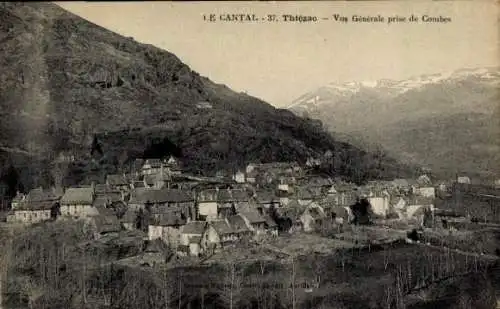 Ak Thiézac Cantal, Vue Generale prise de Combes