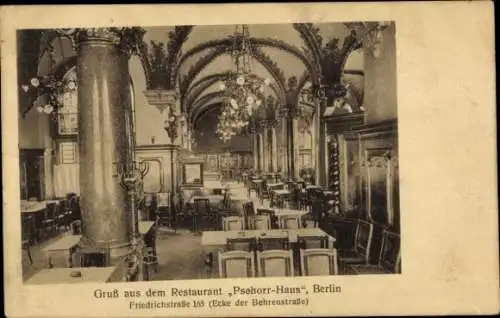 Ak Berlin, Restaurant Pschorr-Haus, Friedrichstraße 165 Ecke Behrensstraße