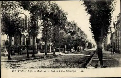 Ak Versailles Yvelines, Montreuil, Boulevard de la République