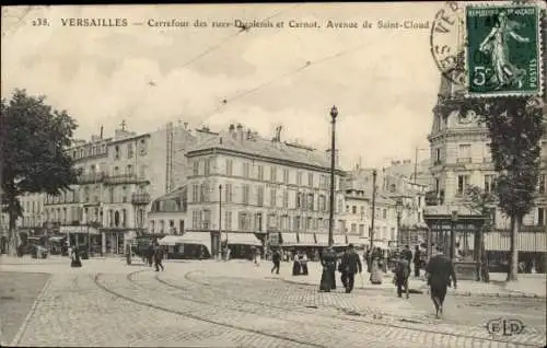 Ak Versailles-Yvelines, Avenue de Saint-Cloud, Rue Carnot, Rue Duplessis