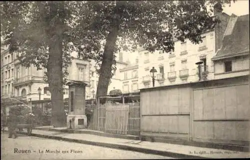 Ak Rouen Seine-Maritime, Marche aux Fleurs