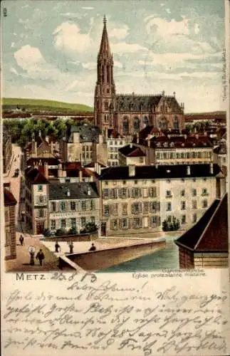 Litho Metz Moselle, Garnisonkirche