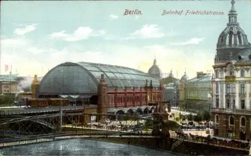 Ak Berlin Mitte, Bahnhof Friedrichstraße