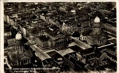 Ak Berlin, Gendarmenmarkt, Schauspielhaus, Neue Kirche, Französischer Dom