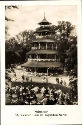 Ak München, Englischer Garten, Chinesischer Turm