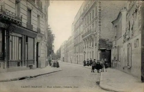 Ak Saint Mandé Val de Marne, Rue Allard, Grande Rue