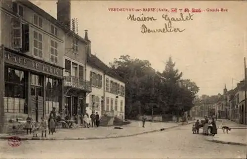 Ak Vendeuvre in der Barse Aube, Grande Rue, Café de Paris