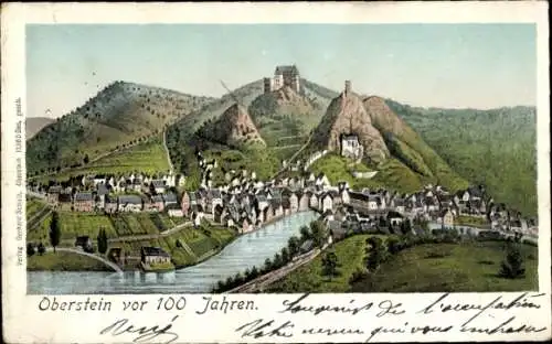 Ak Oberstein an der Nahe, vor 100 Jahren