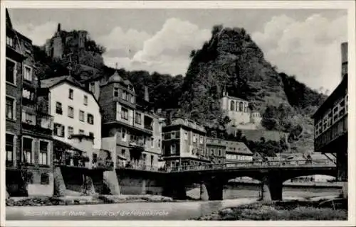 Ak Idar Oberstein a.d. Nahe, Blick auf die Felsenkirche