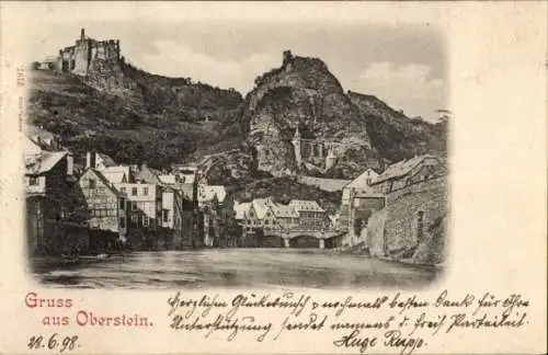 Ak Idar Oberstein an der Nahe, Teilansicht