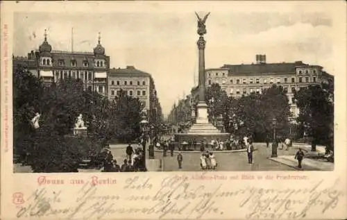 Ak Berlin Kreuzberg, Belle Alliance Platz, Friedrichstraße